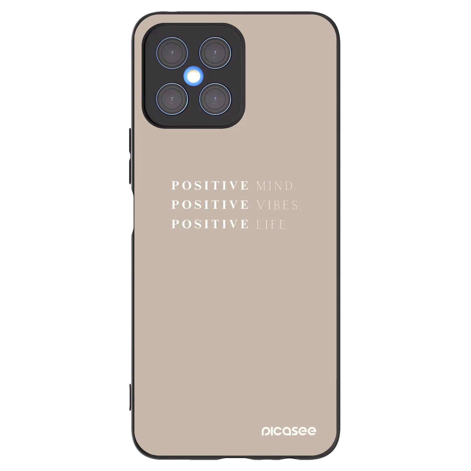 Picasee Honor X8 4G Hülle - Schwarzes Silikon - Positive Vibes