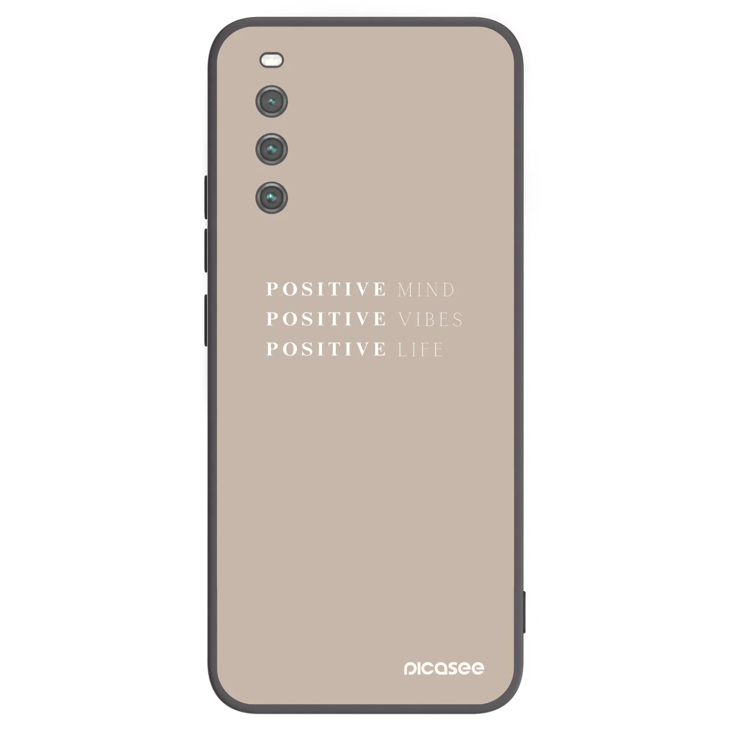 Picasee Sony Xperia 10 IV 5G Hülle - Schwarzes Silikon - Positive Vibes