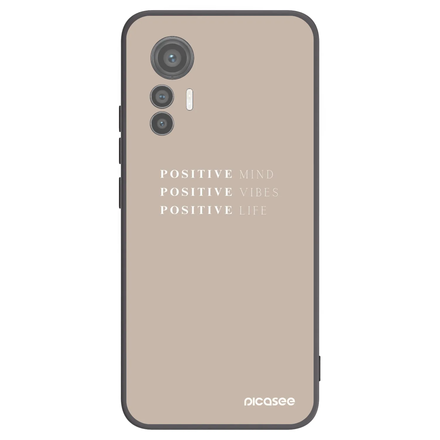 Picasee Xiaomi 12 Lite Hülle - Schwarzes Silikon - Positive Vibes