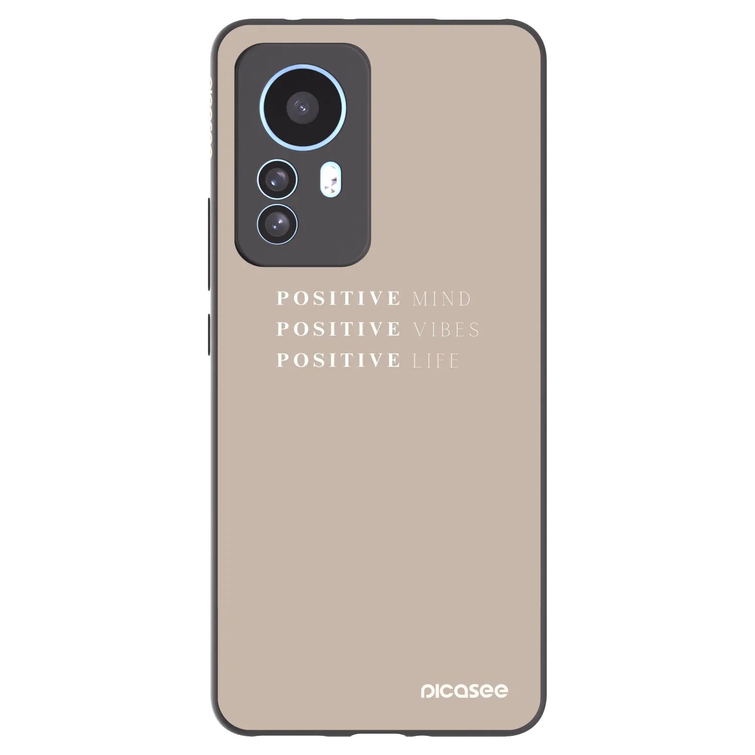 Picasee Xiaomi 12T Hülle - Schwarzes Silikon - Positive Vibes