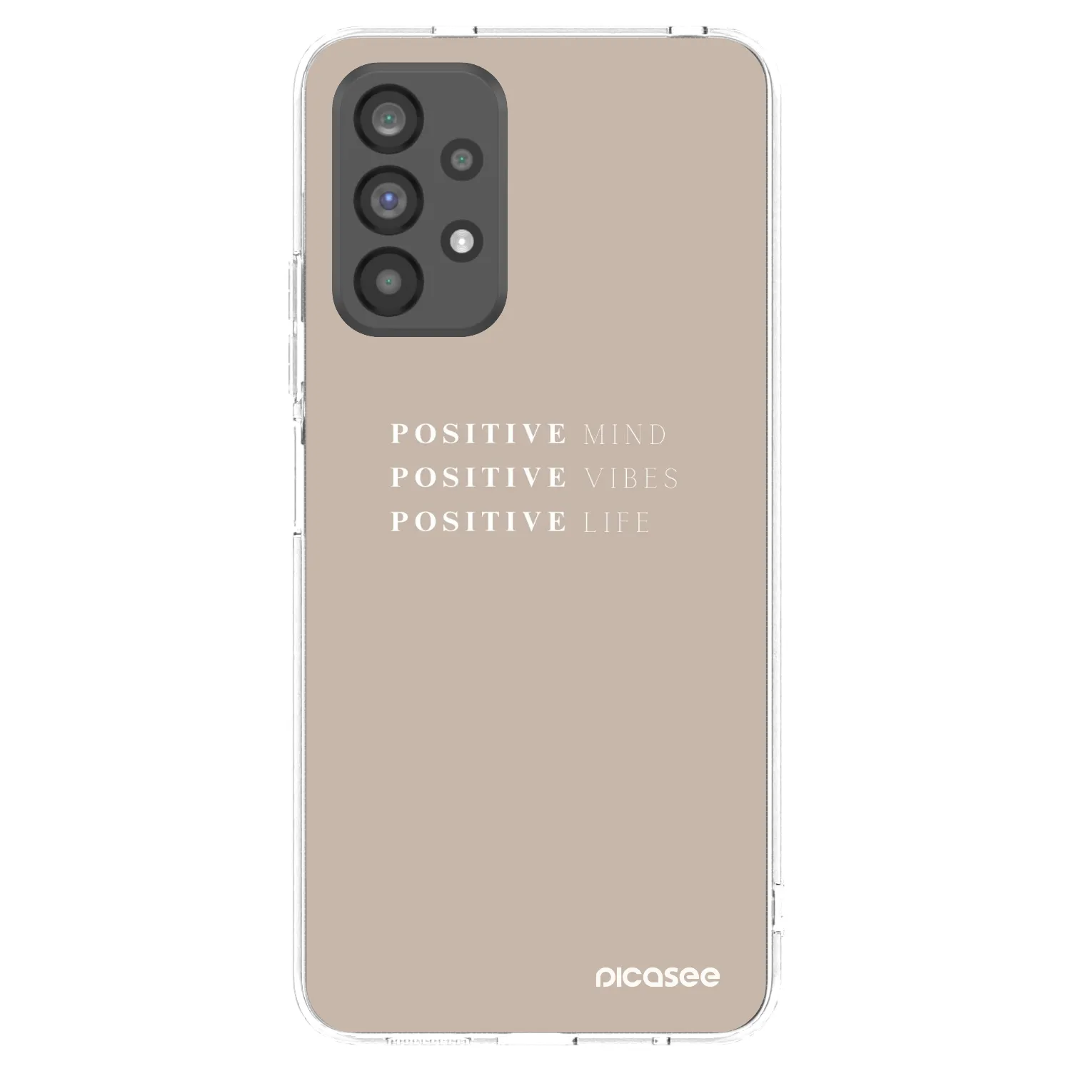 Picasee Samsung Galaxy A73 5G Hülle - Transparentes Silikon - Positive Vibes