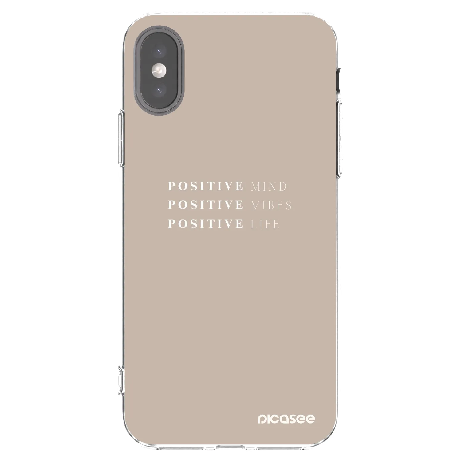 Picasee Apple iPhone X/XS Hülle - Transparentes Silikon - Positive Vibes