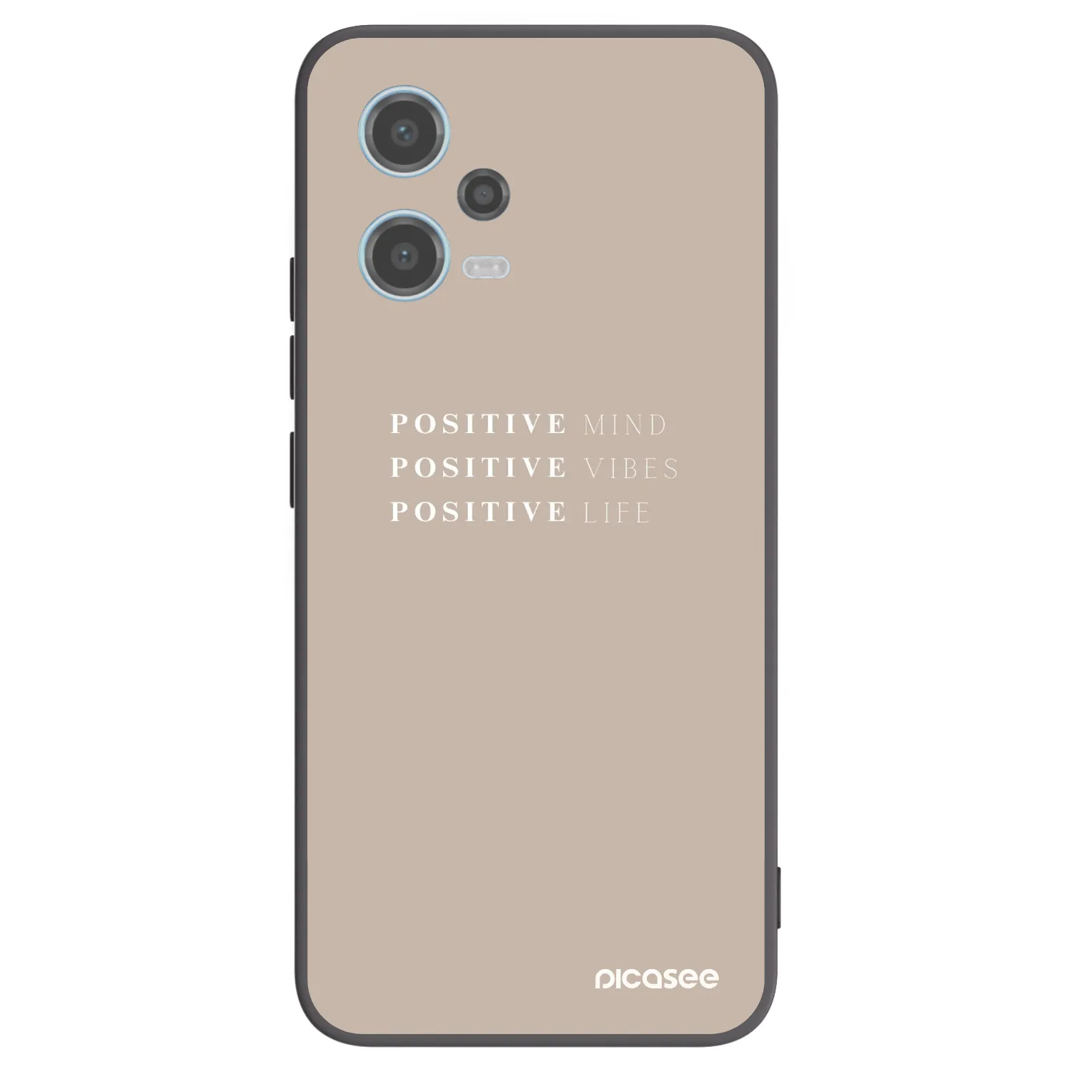 Picasee Xiaomi Redmi Note 12 5G Hülle - Schwarzes Silikon - Positive Vibes