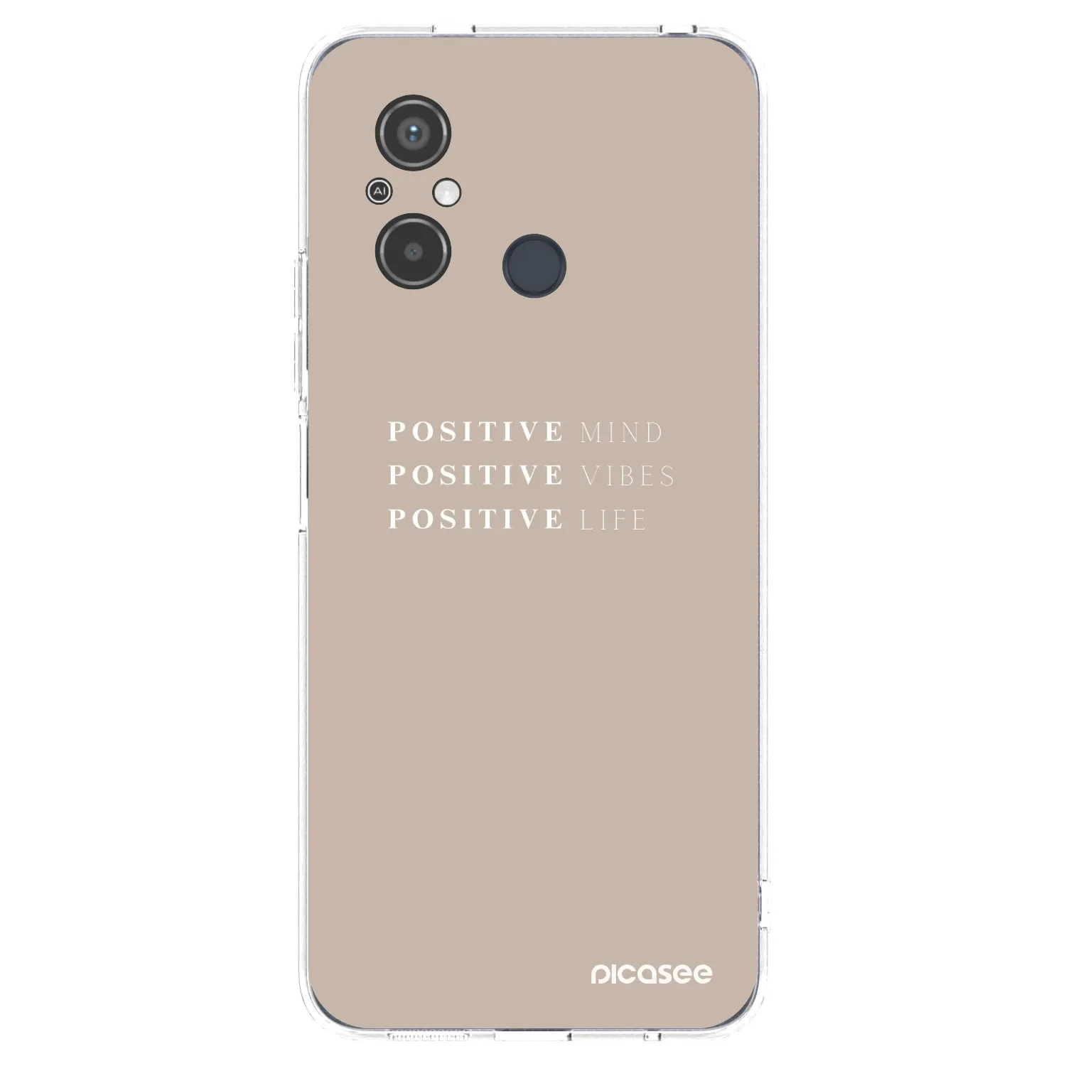 Picasee Xiaomi Redmi 12C Hülle - Transparentes Silikon - Positive Vibes