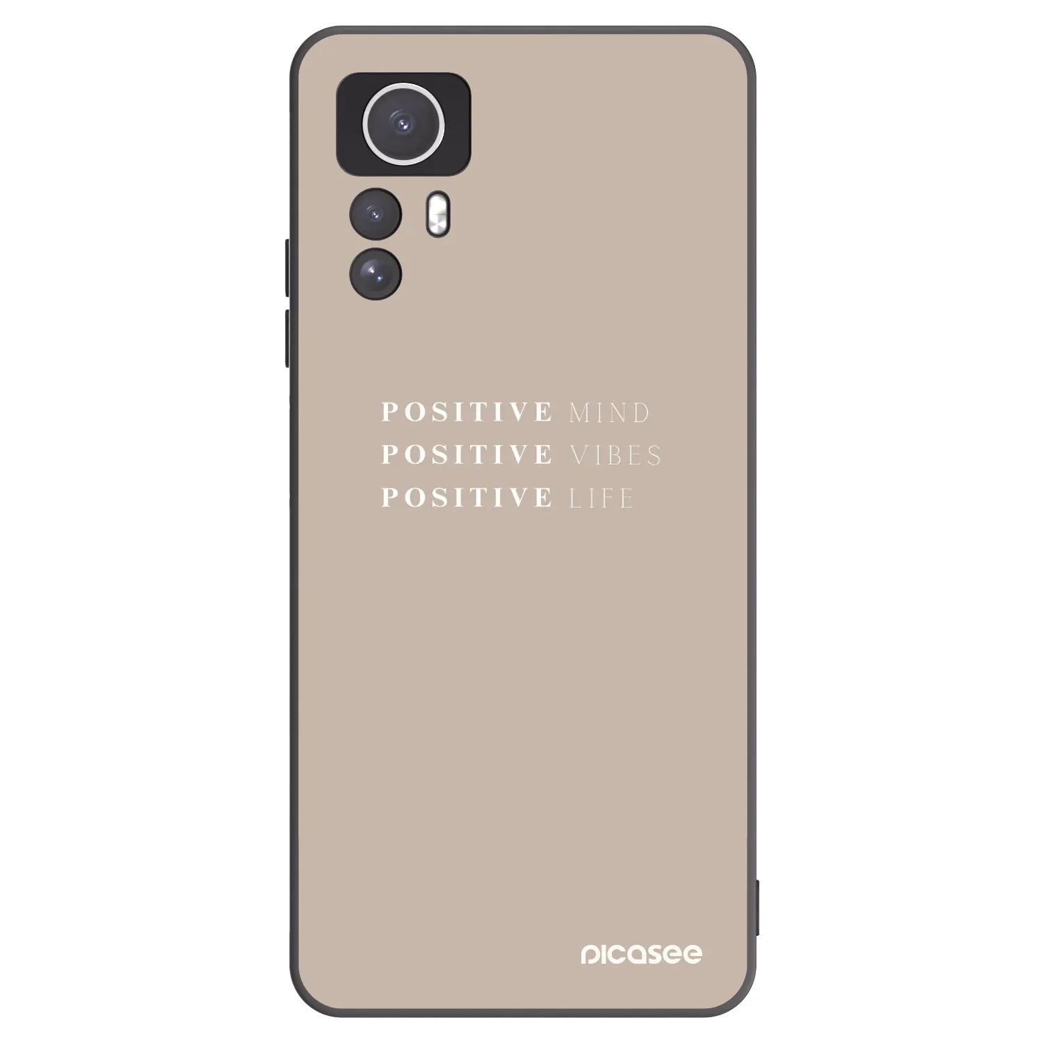 Picasee Xiaomi Redmi Note 12S Hülle - Schwarzes Silikon - Positive Vibes