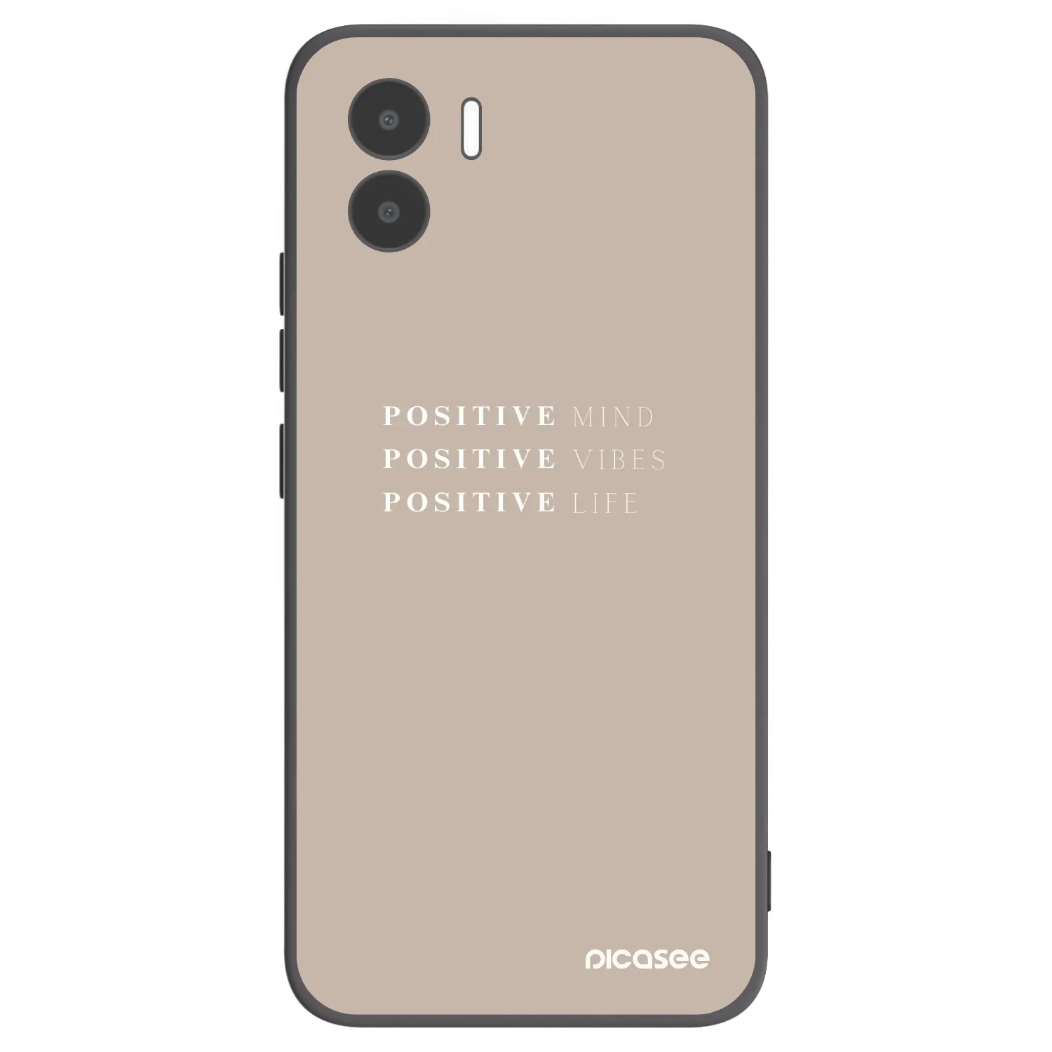Picasee Xiaomi Redmi A2 Hülle - Schwarzes Silikon - Positive Vibes