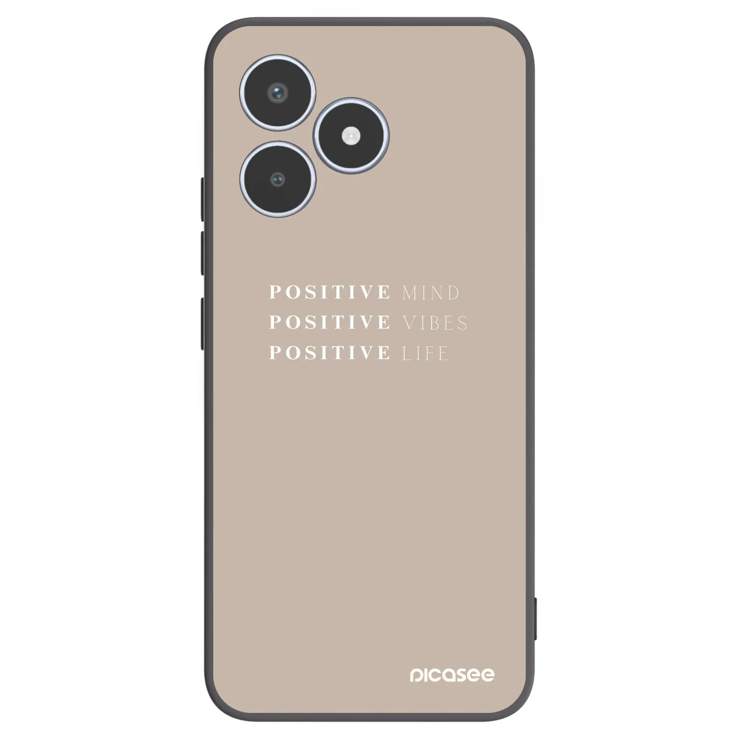 Picasee Realme C53 Hülle - Schwarzes Silikon - Positive Vibes