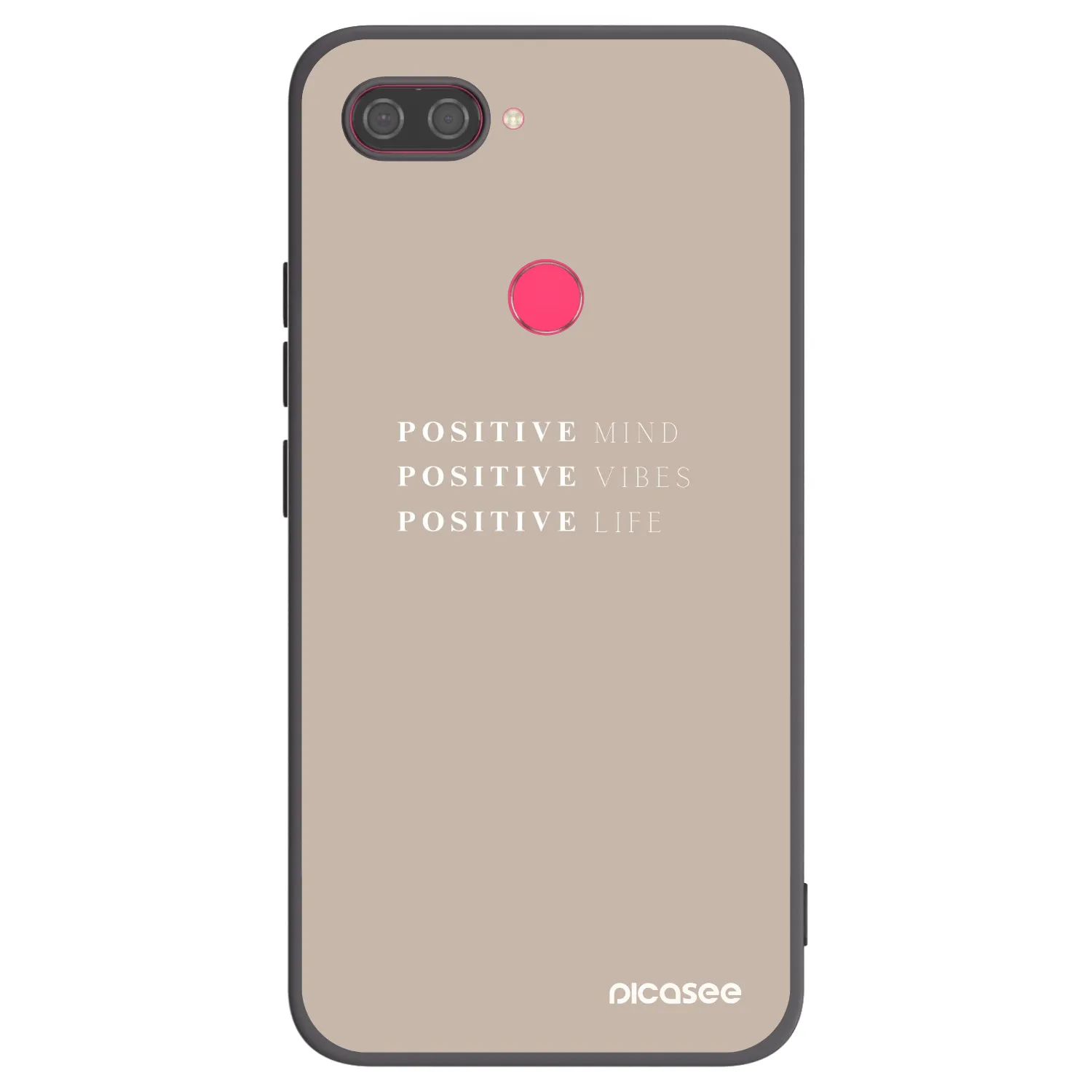 Picasee Xiaomi Mi 8 Lite Hülle - Schwarzes Silikon - Positive Vibes