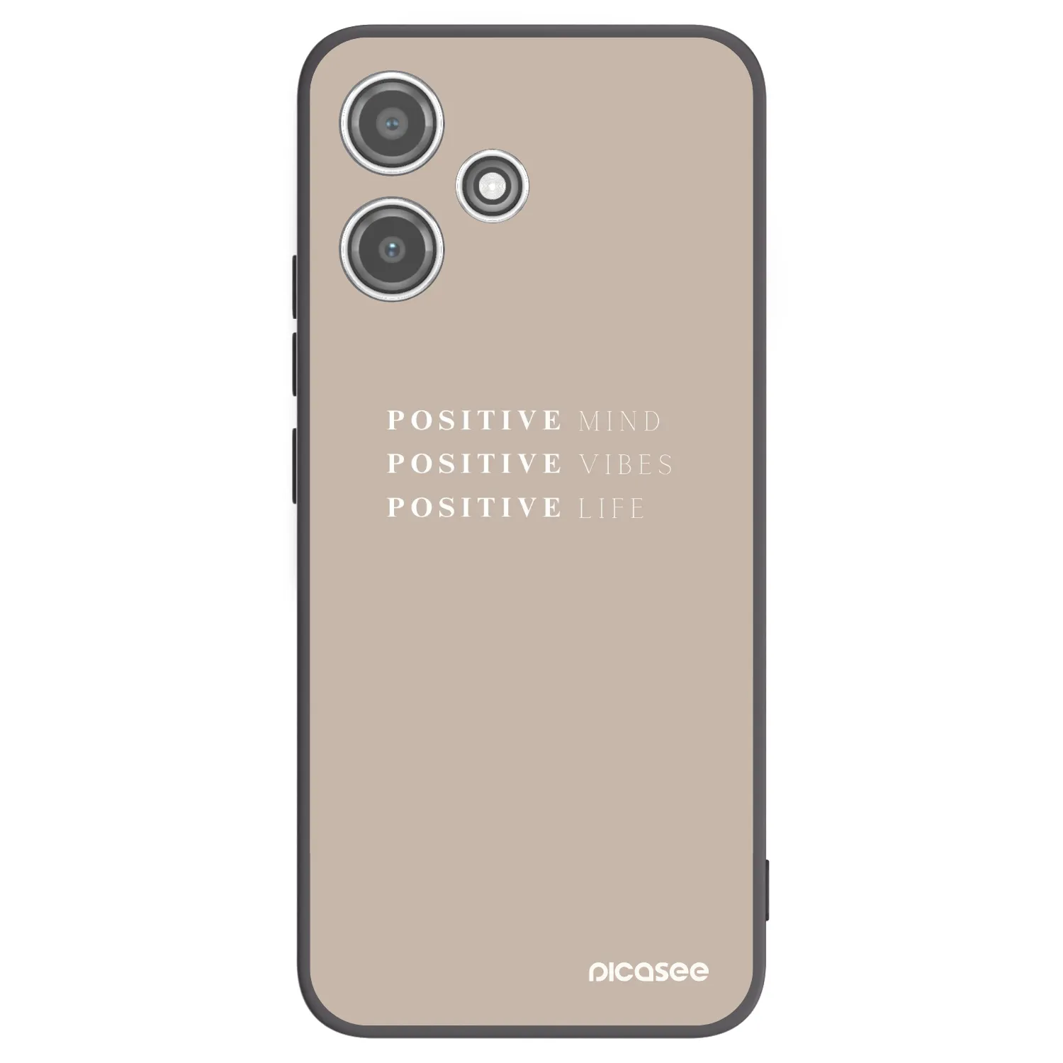 Picasee Xiaomi Redmi 12 5G Hülle - Schwarzes Silikon - Positive Vibes