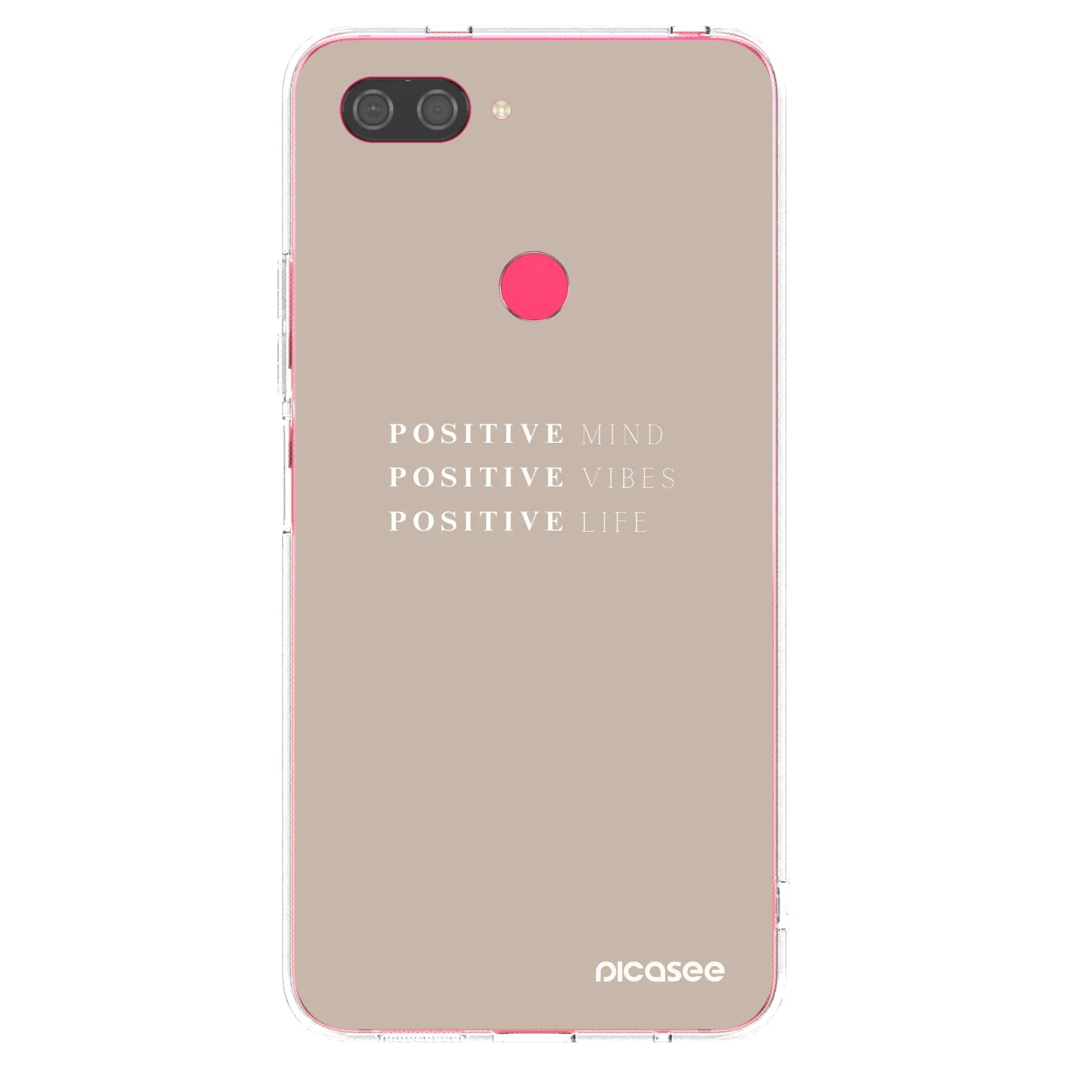 Picasee Xiaomi Mi 8 Lite Hülle - Transparentes Silikon - Positive Vibes