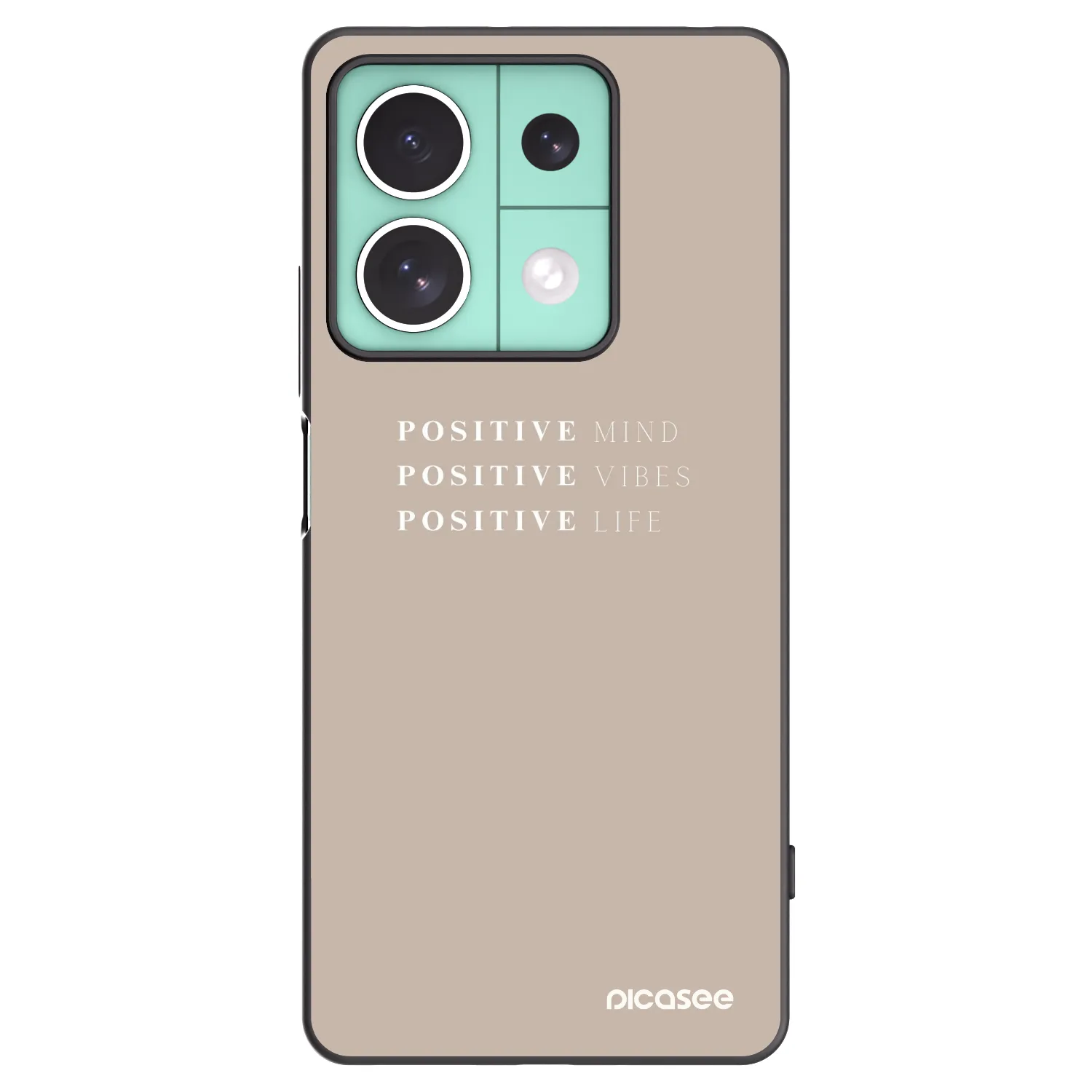 Picasee Xiaomi Redmi Note 13 5G Hülle - Schwarzes Silikon - Positive Vibes