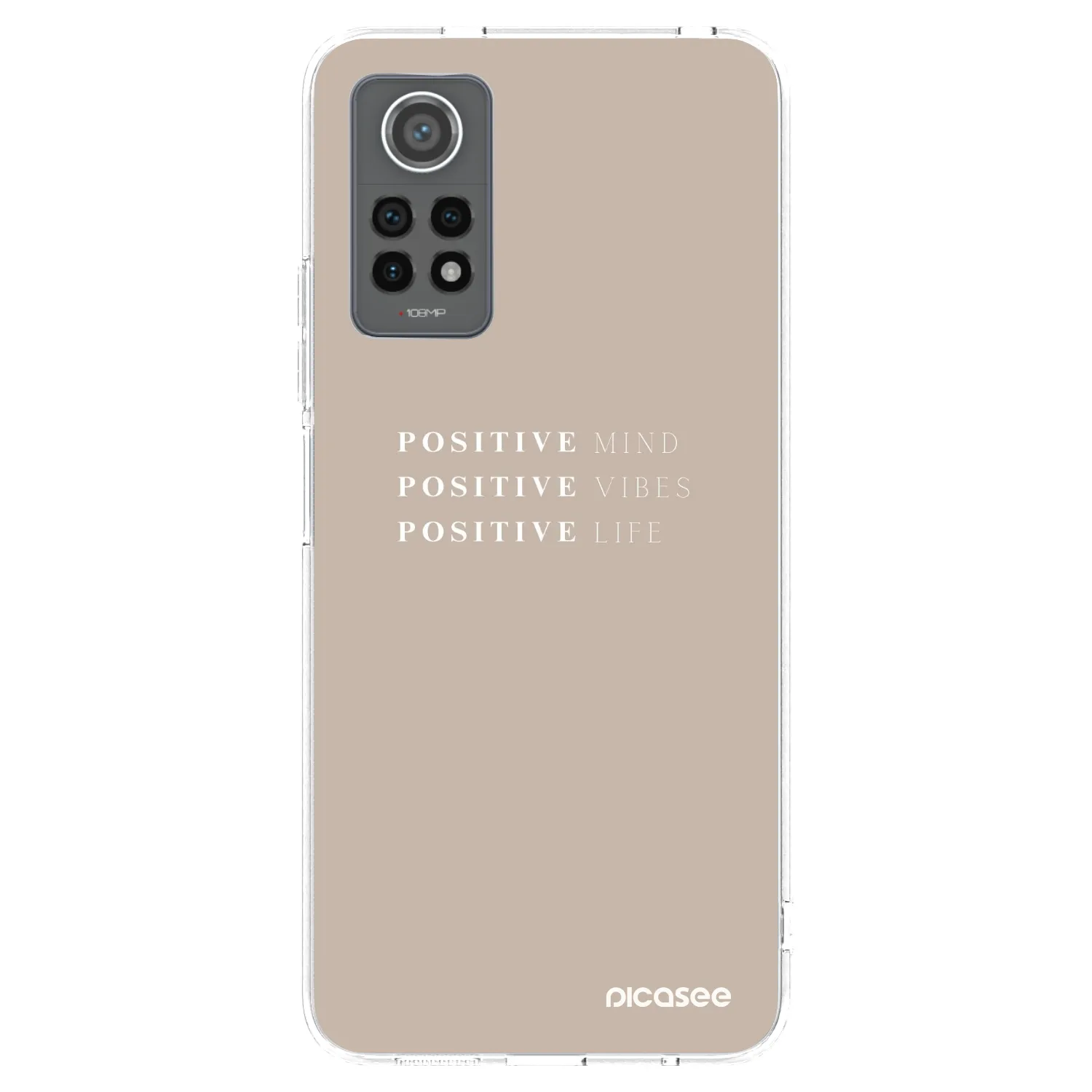 Picasee Xiaomi Redmi Note 12 Pro 4G Hülle - Transparentes Silikon - Positive Vibes
