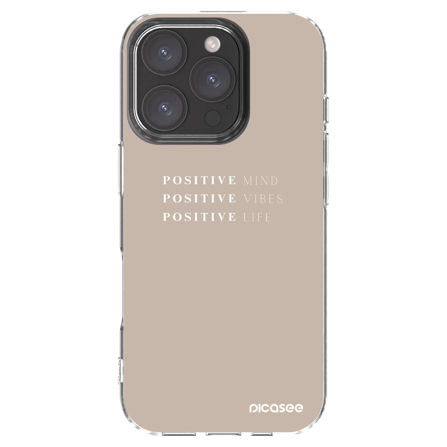 Picasee Apple iPhone 16 Pro Hülle - Transparentes Silikon - Positive Vibes