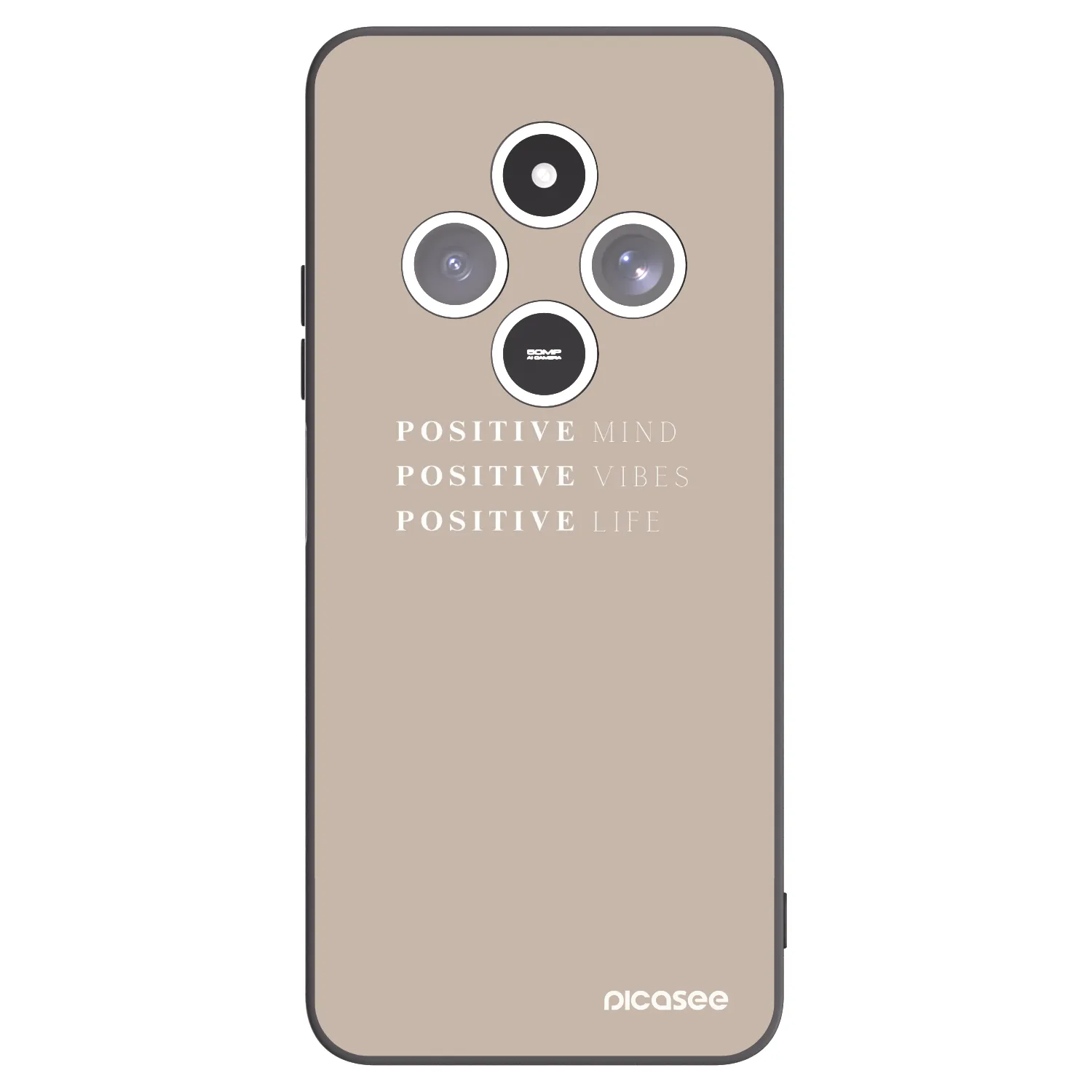 Picasee Xiaomi Redmi 14C Hülle - Schwarzes Silikon - Positive Vibes