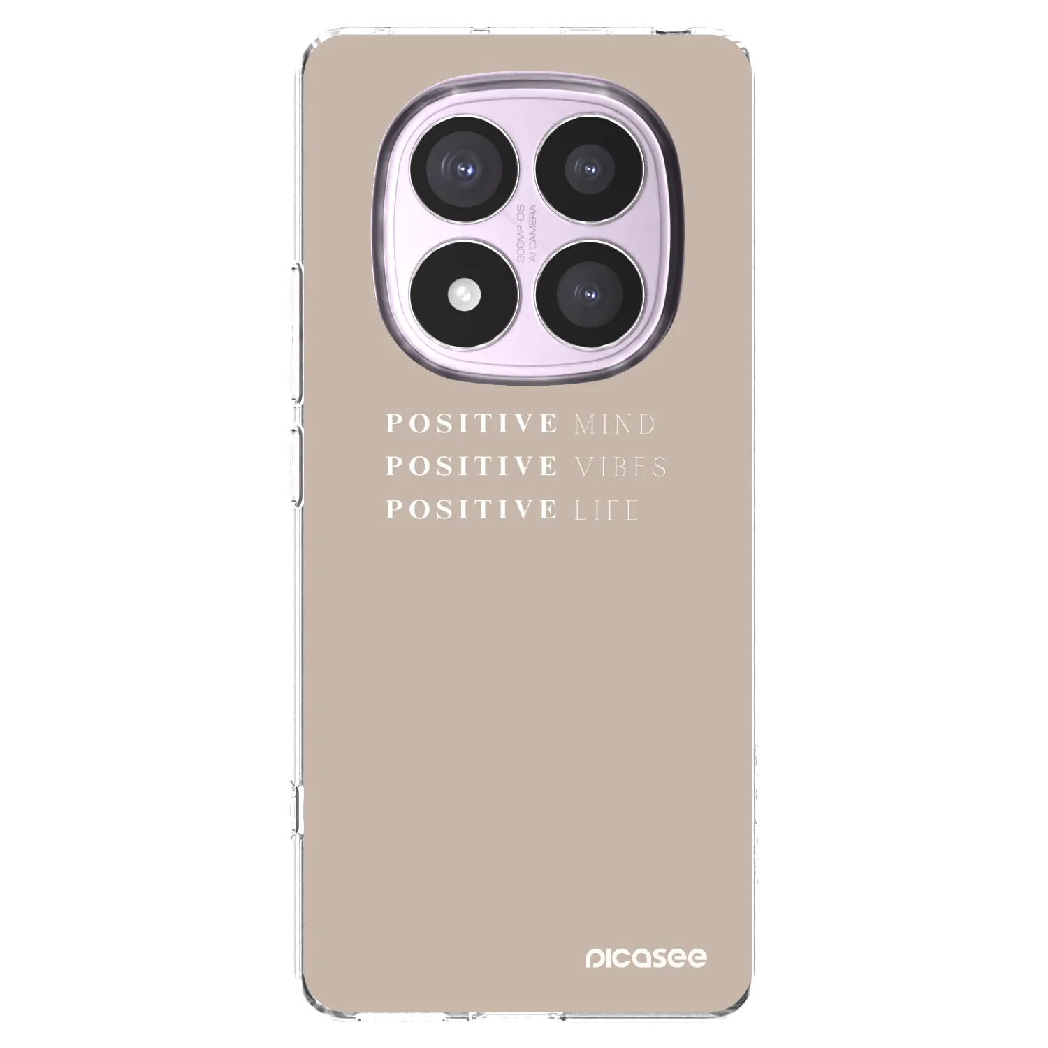 Picasee Xiaomi Redmi Note 14 Pro 4G Hülle - Transparentes Silikon - Positive Vibes
