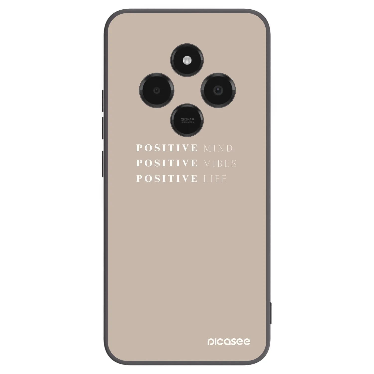Picasee Xiaomi Poco C75 Hülle - Schwarzes Silikon - Positive Vibes