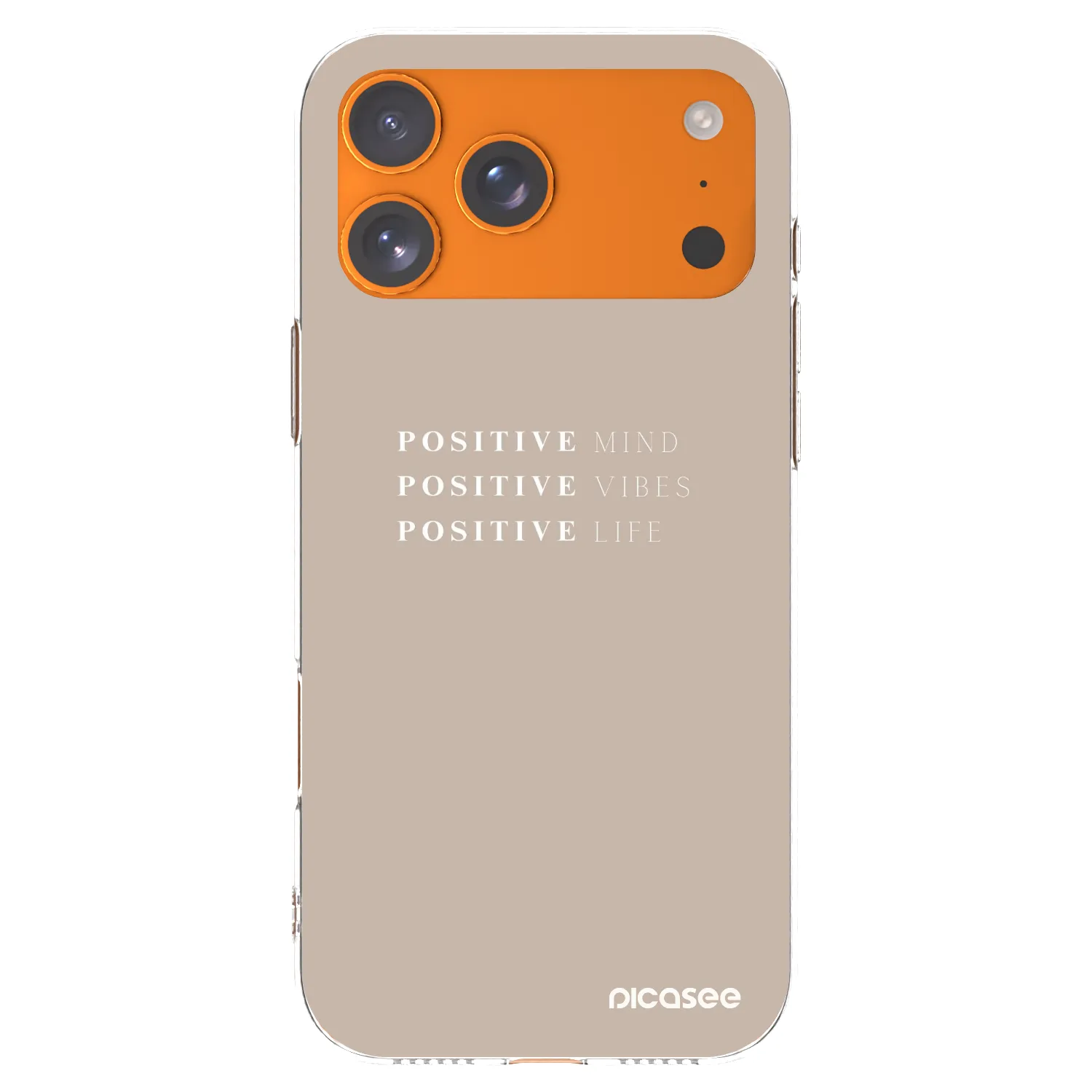 Picasee Apple iPhone 17 Pro Max Hülle - Transparentes Silikon - Positive Vibes