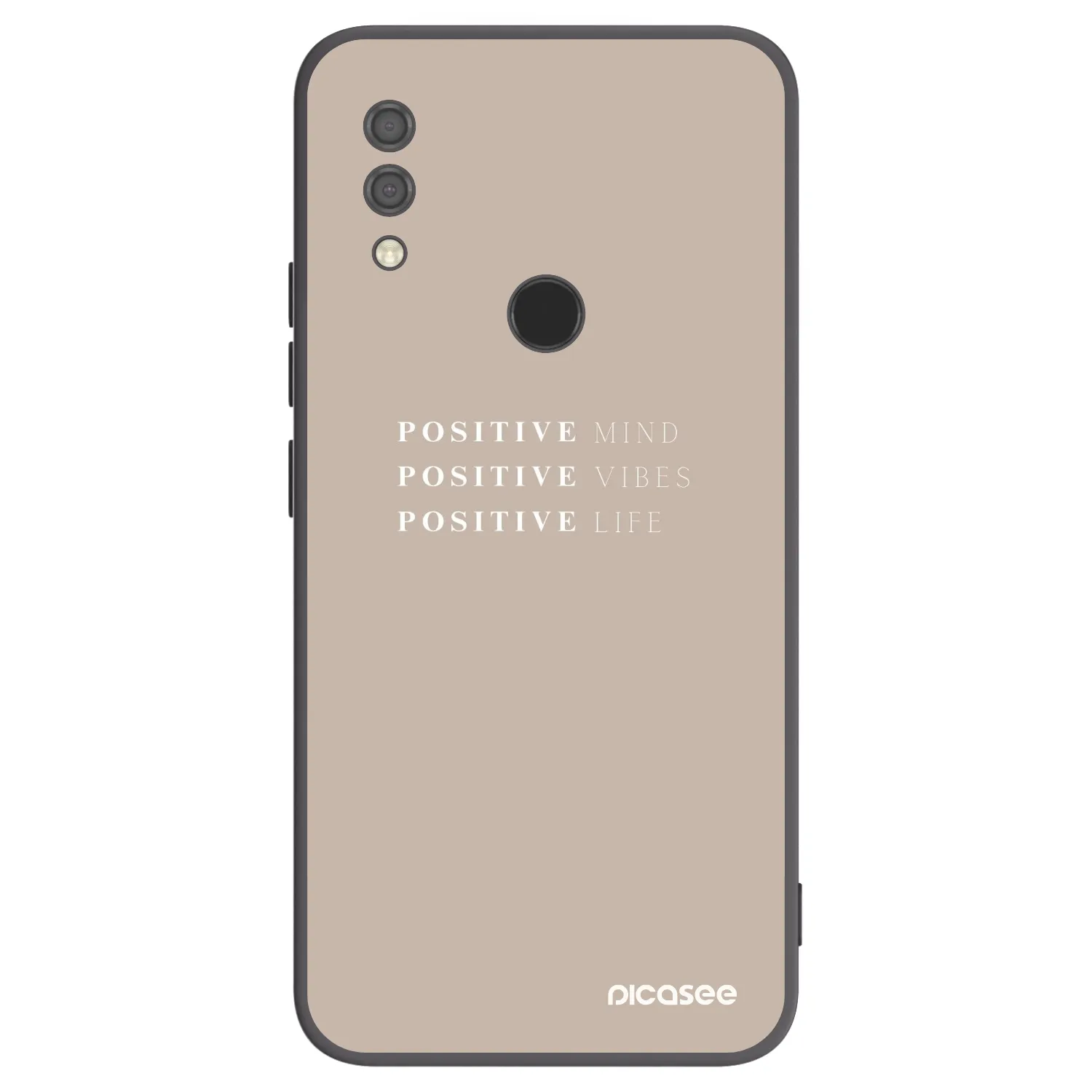 Picasee Xiaomi Redmi 7 Hülle - Schwarzes Silikon - Positive Vibes