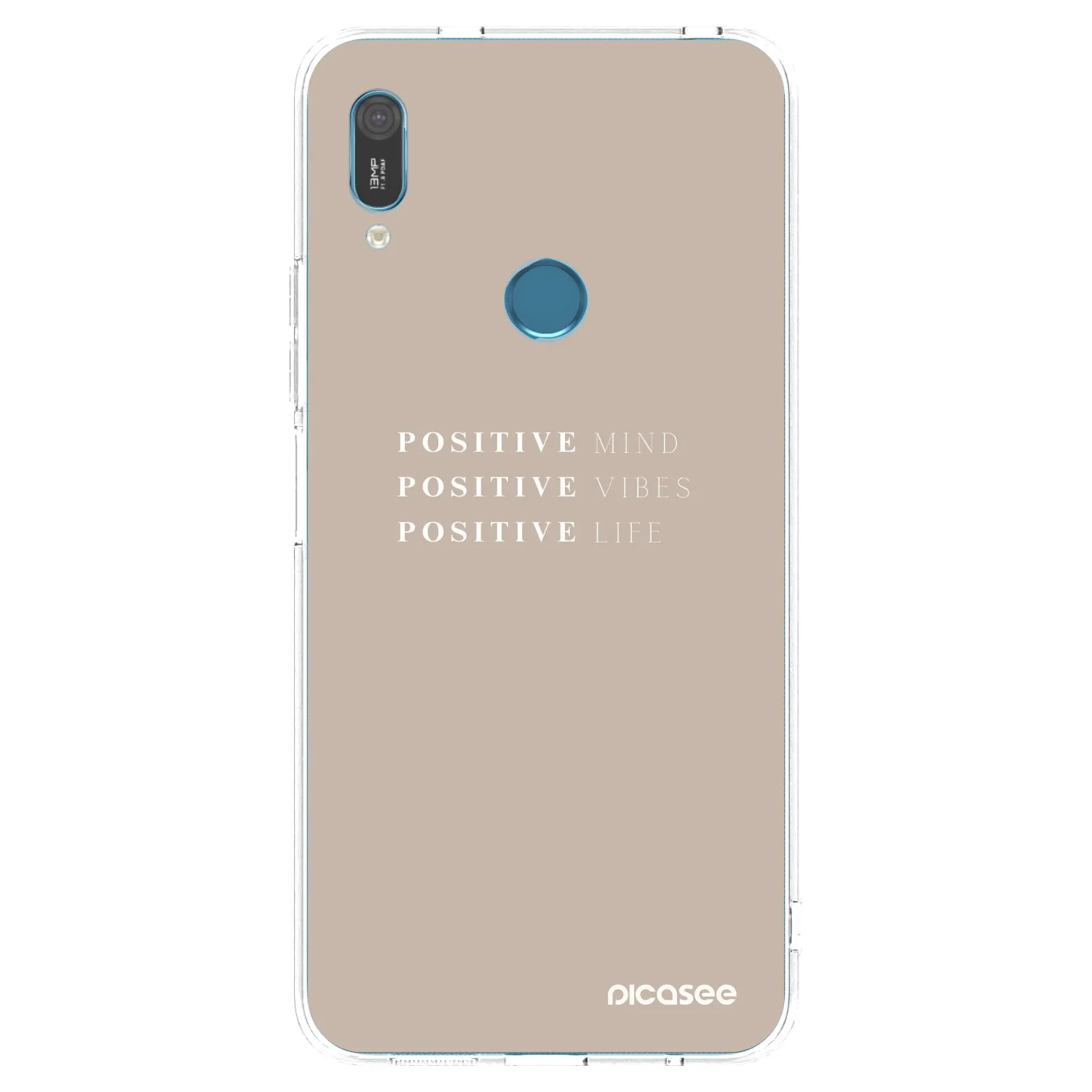Picasee Huawei Y6 2019 Hülle - Transparentes Silikon - Positive Vibes