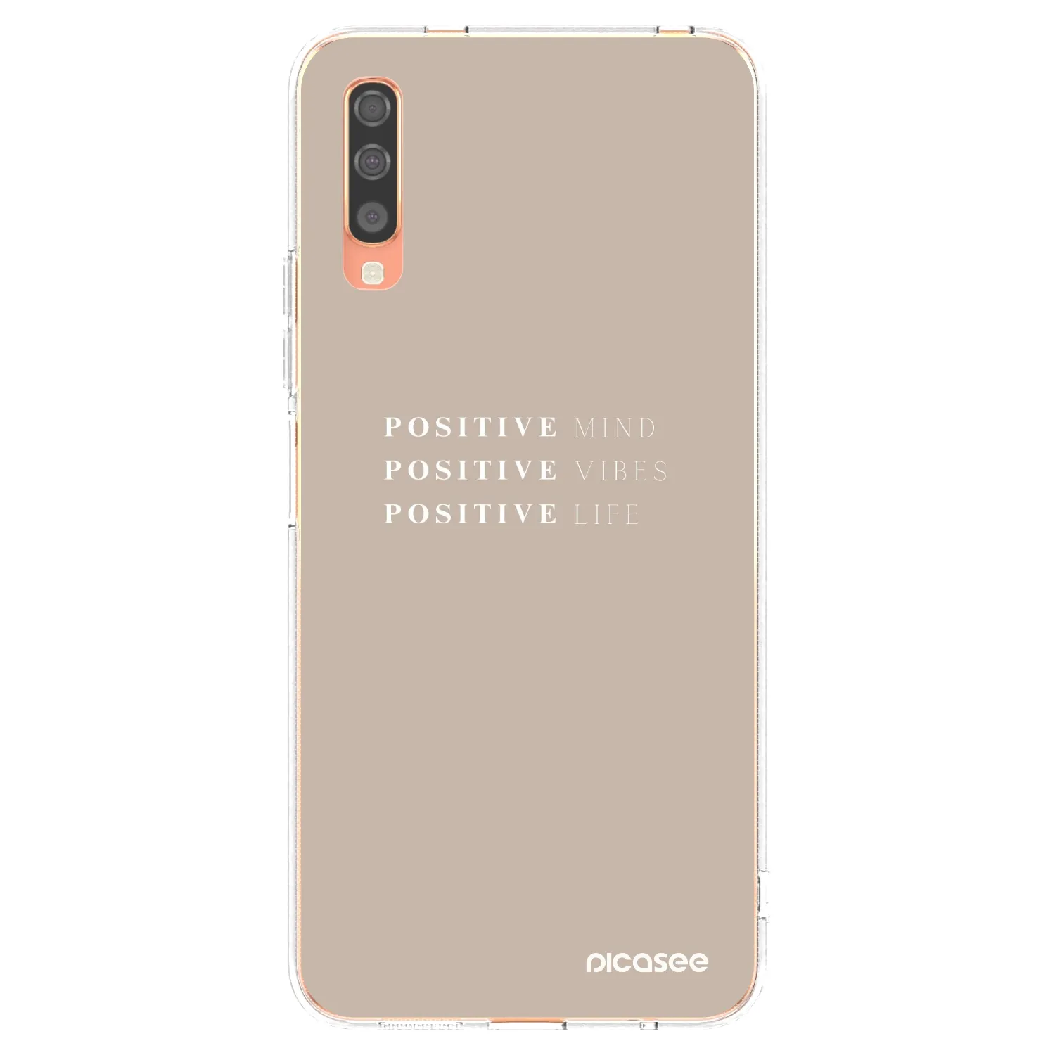 Picasee Samsung Galaxy A70 A705F Hülle - Transparentes Silikon - Positive Vibes