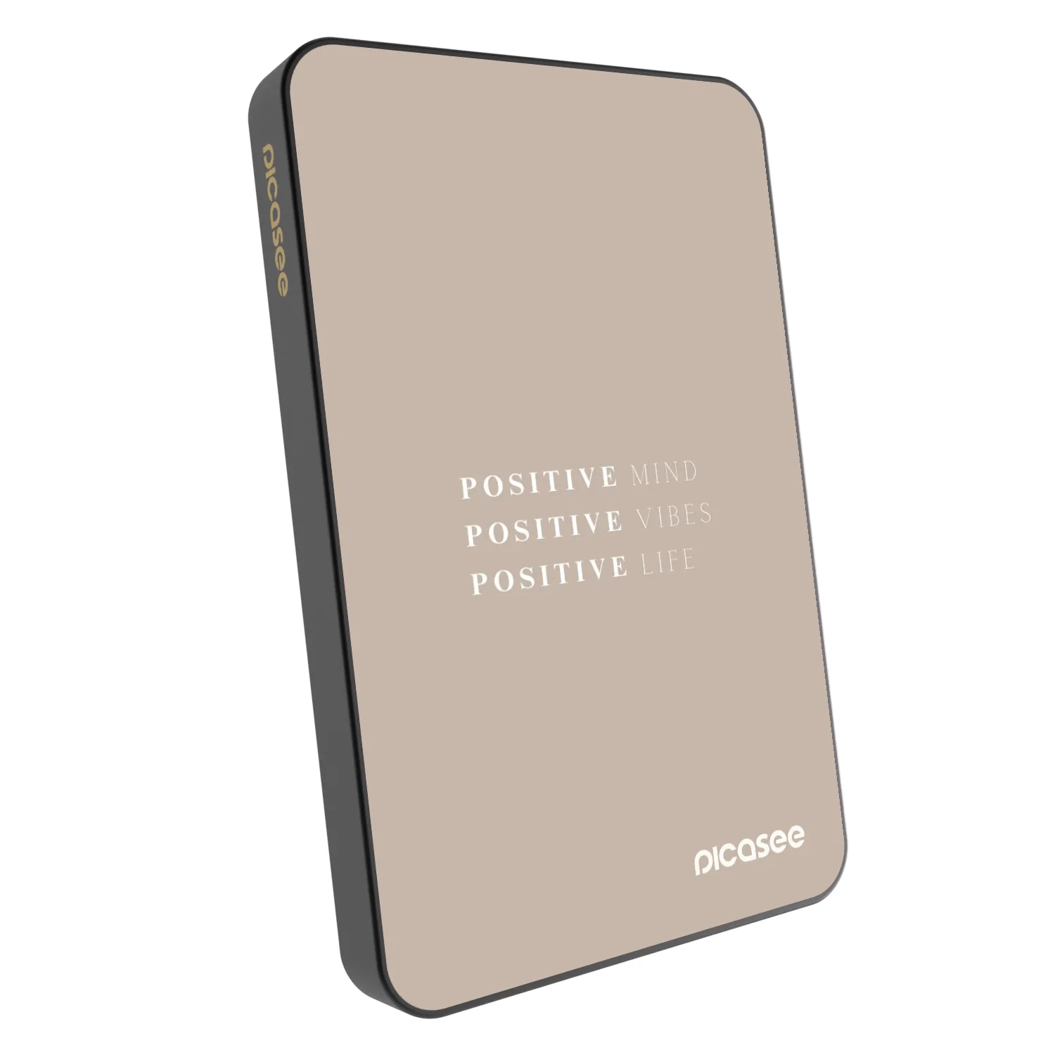 Picasee Powerbank mit MagSafe 5 000 mAh Grau - Positive Vibes