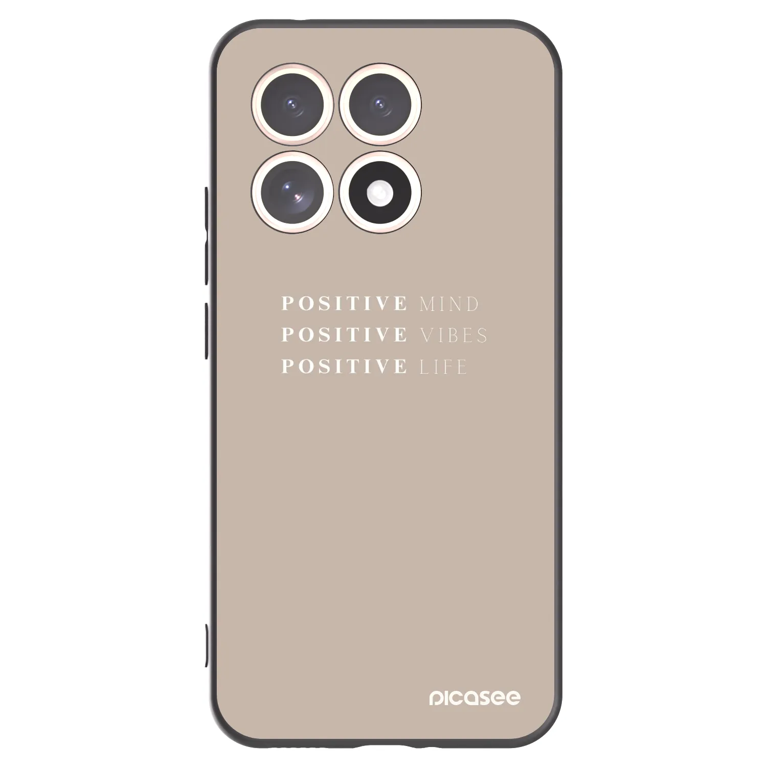 Picasee Xiaomi 15T Hülle - Schwarzes Silikon - Positive Vibes