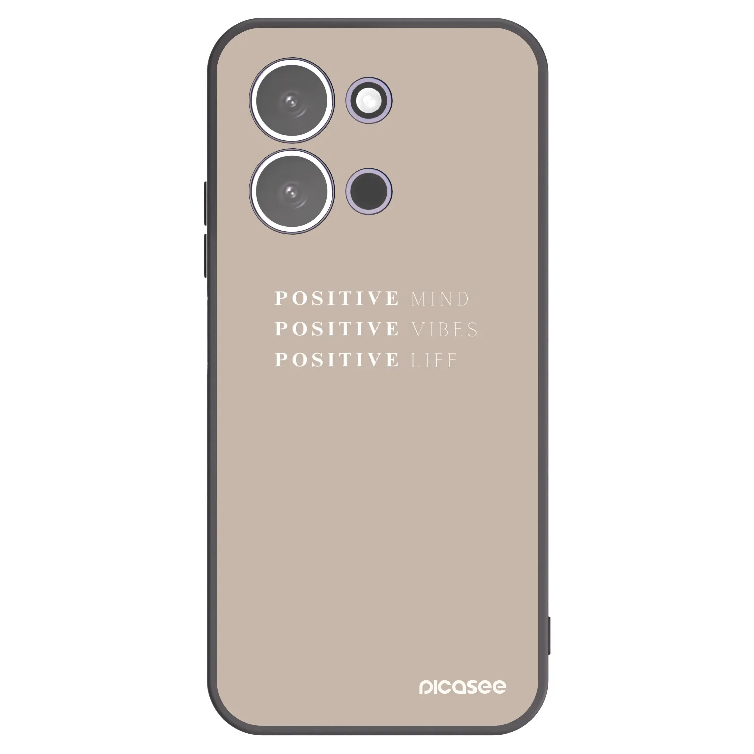 Picasee Xiaomi Redmi 15C 5G Hülle - Schwarzes Silikon - Positive Vibes
