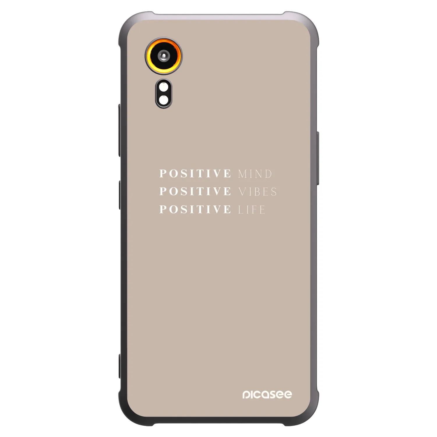 Picasee Samsung Galaxy Xcover 7 Hülle - Schwarzes Silikon - Positive Vibes