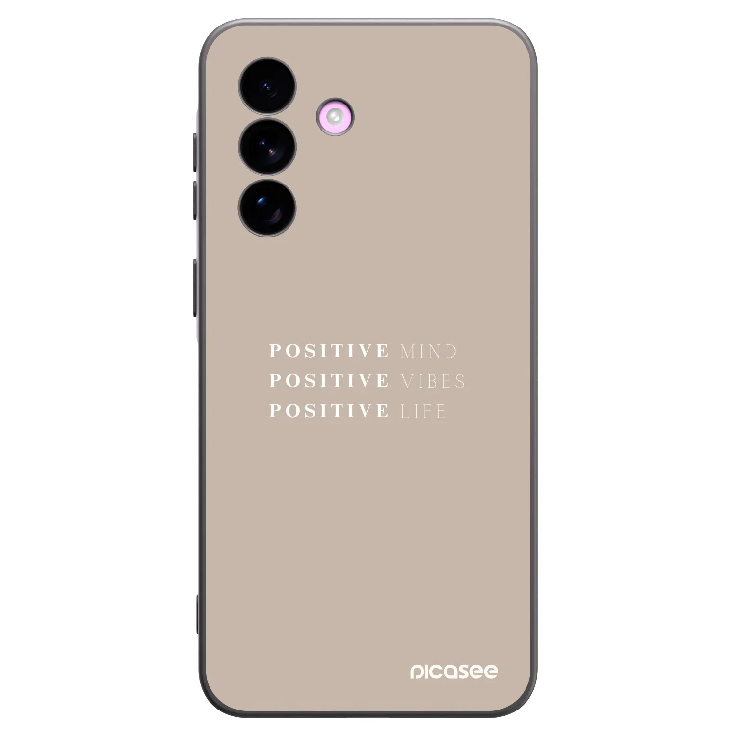 Picasee Samsung Galaxy A57 5G Hülle - Schwarzes Silikon - Positive Vibes