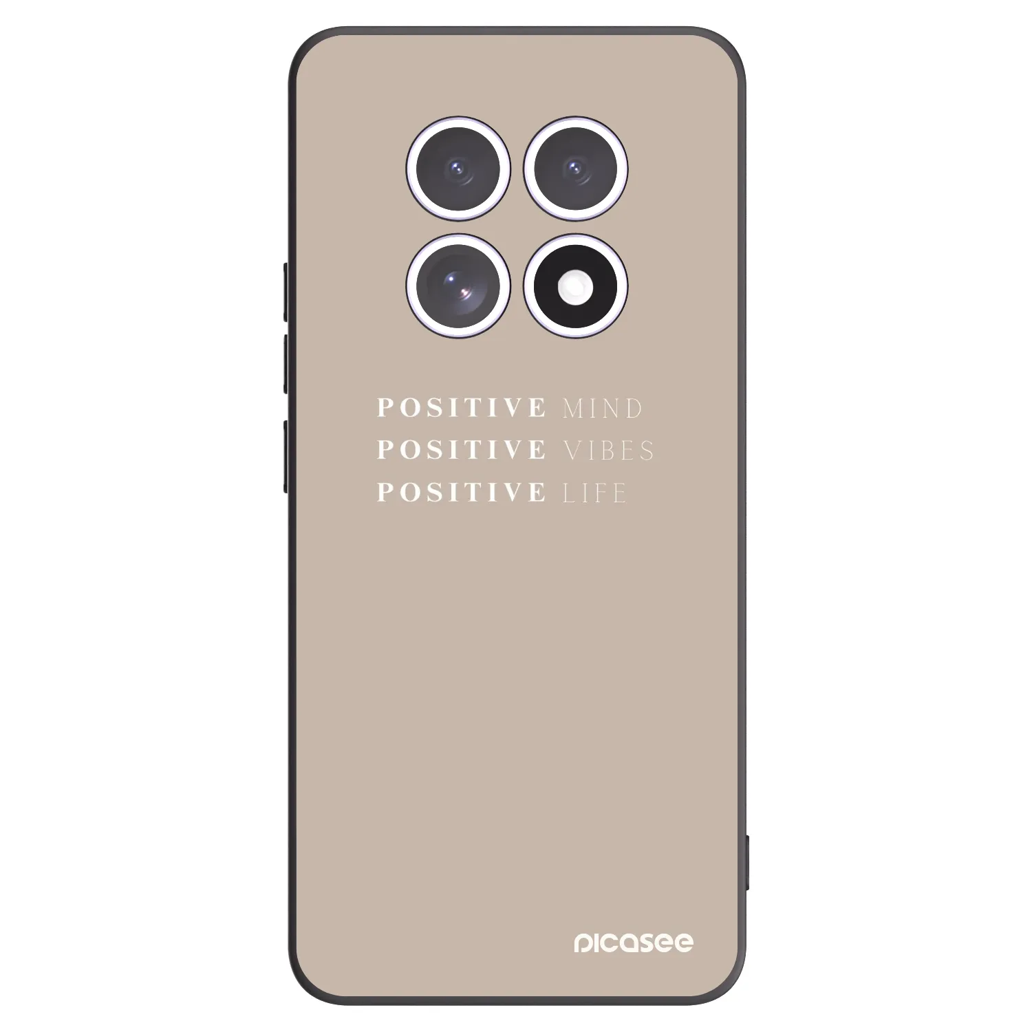 Picasee Xiaomi Redmi Note 15 5G Hülle - Schwarzes Silikon - Positive Vibes