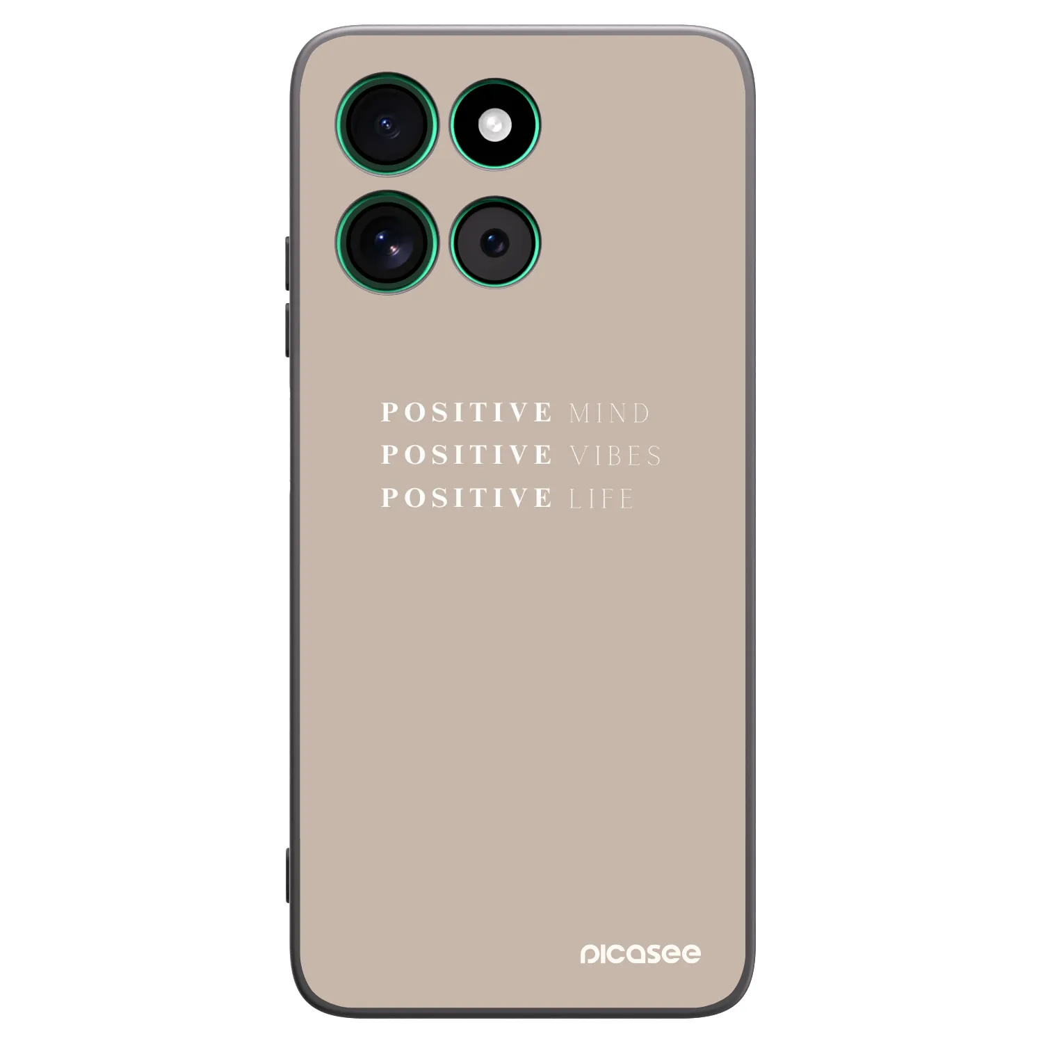 Picasee Motorola Moto G57 Power Hülle - Schwarzes Silikon - Positive Vibes