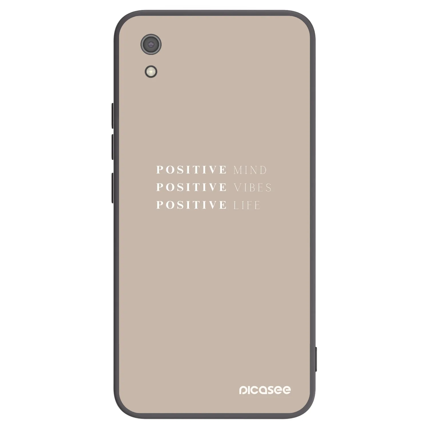Picasee Xiaomi Redmi 7A Hülle - Schwarzes Silikon - Positive Vibes