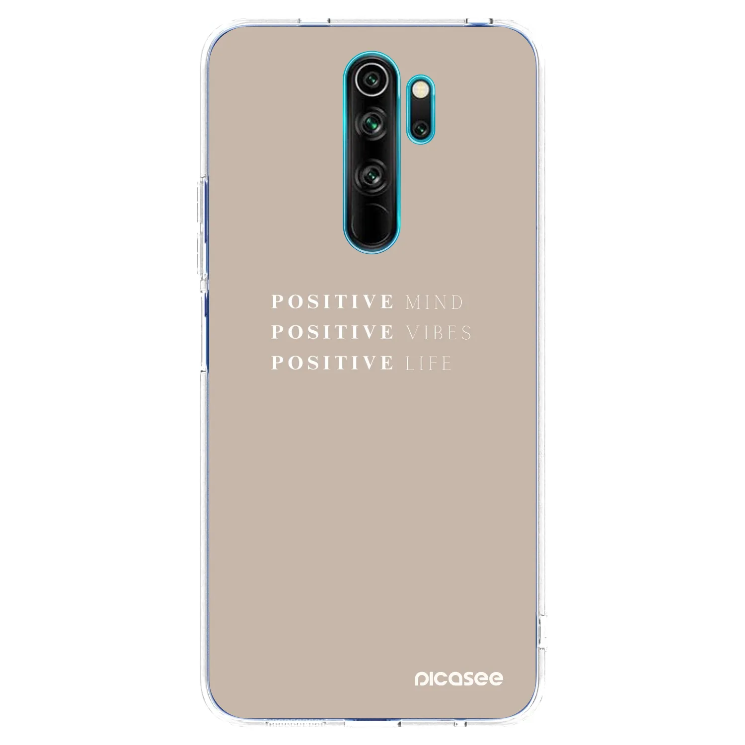 Picasee Xiaomi Redmi Note 8 Pro Hülle - Transparentes Silikon - Positive Vibes
