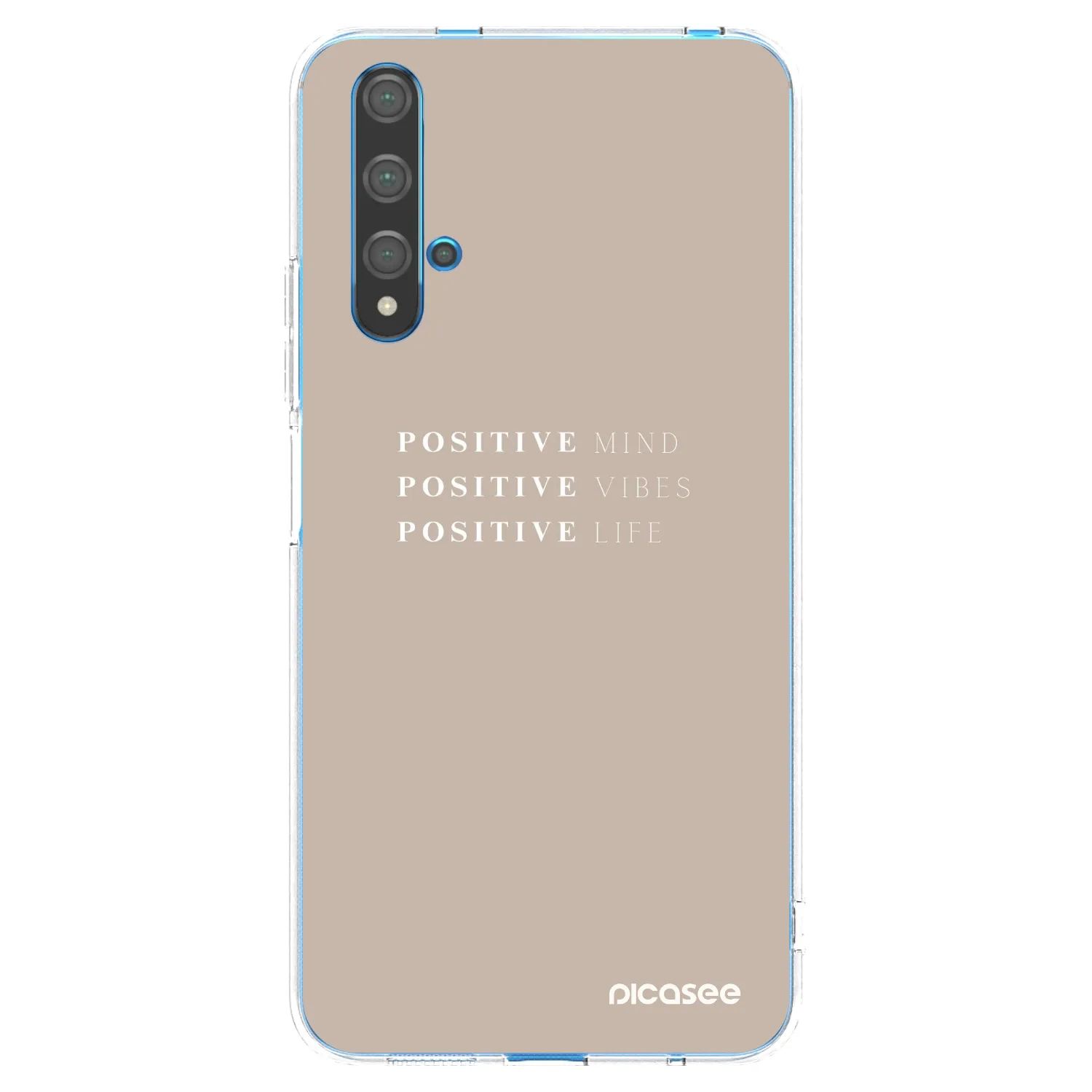 Picasee Huawei Nova 5T Hülle - Transparentes Silikon - Positive Vibes