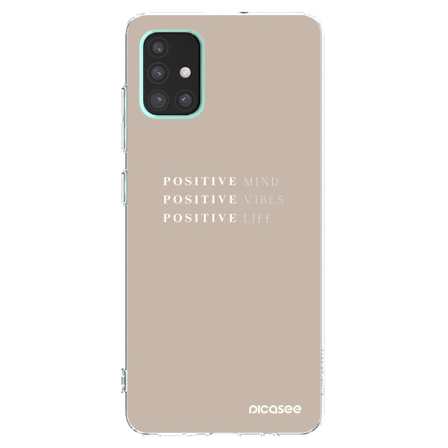 Picasee Samsung Galaxy A51 A515F Hülle - Transparentes Silikon - Positive Vibes