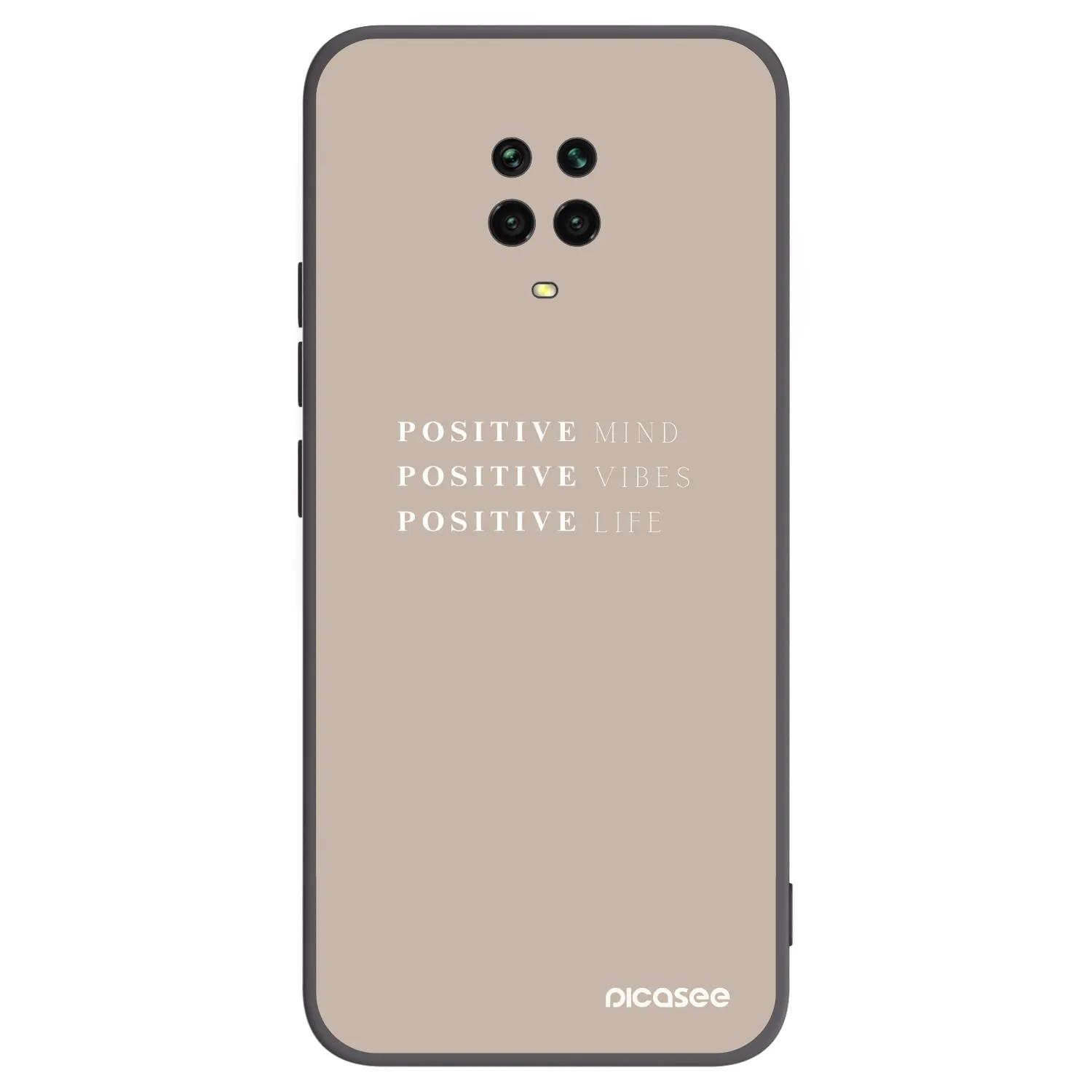 Picasee Xiaomi Redmi Note 9 Pro Hülle - Schwarzes Silikon - Positive Vibes