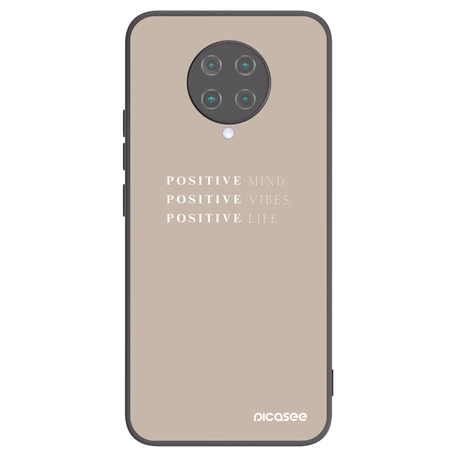 Picasee Xiaomi Poco F2 Pro Hülle - Schwarzes Silikon - Positive Vibes