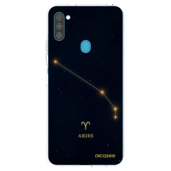 Picasee Samsung Galaxy M11 Hülle - Transparentes Silikon - ARIES