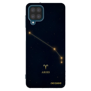 Picasee Samsung Galaxy A12 A125F Hülle - Transparentes Silikon - ARIES