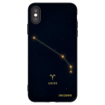 Picasee Apple iPhone XS Max Hülle - Schwarzes Silikon - ARIES