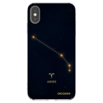 Picasee Apple iPhone XS Max Hülle - Transparentes Silikon - ARIES