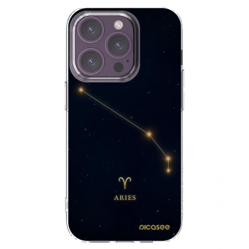 Picasee Apple iPhone 14 Pro Hülle - Transparentes Silikon - ARIES