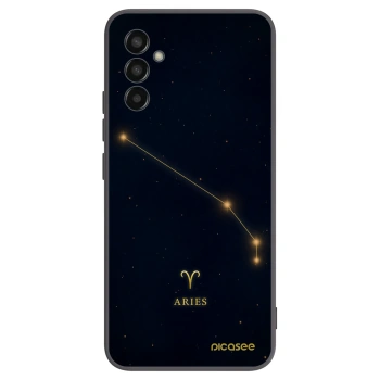 Picasee Samsung Galaxy M13 M135F Hülle - Schwarzes Silikon - ARIES