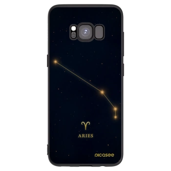 Picasee Samsung Galaxy S8 G950F Hülle - Schwarzes Silikon - ARIES