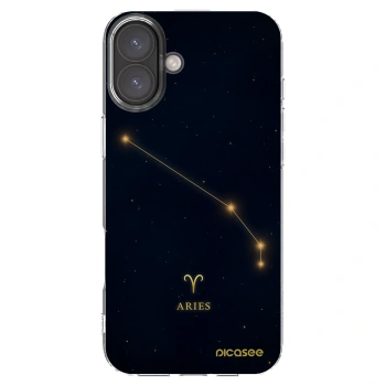 Picasee Apple iPhone 16 Plus Hülle - Transparentes Silikon - ARIES