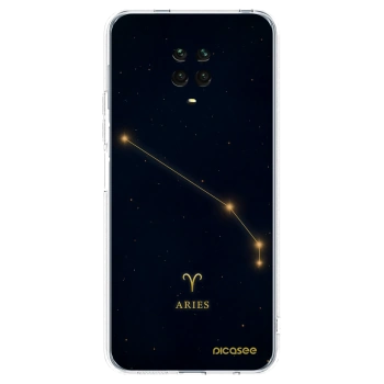 Picasee Xiaomi Redmi Note 9S Hülle - Transparentes Silikon - ARIES