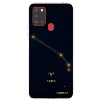 Picasee Samsung Galaxy A21s Hülle - Transparentes Silikon - ARIES
