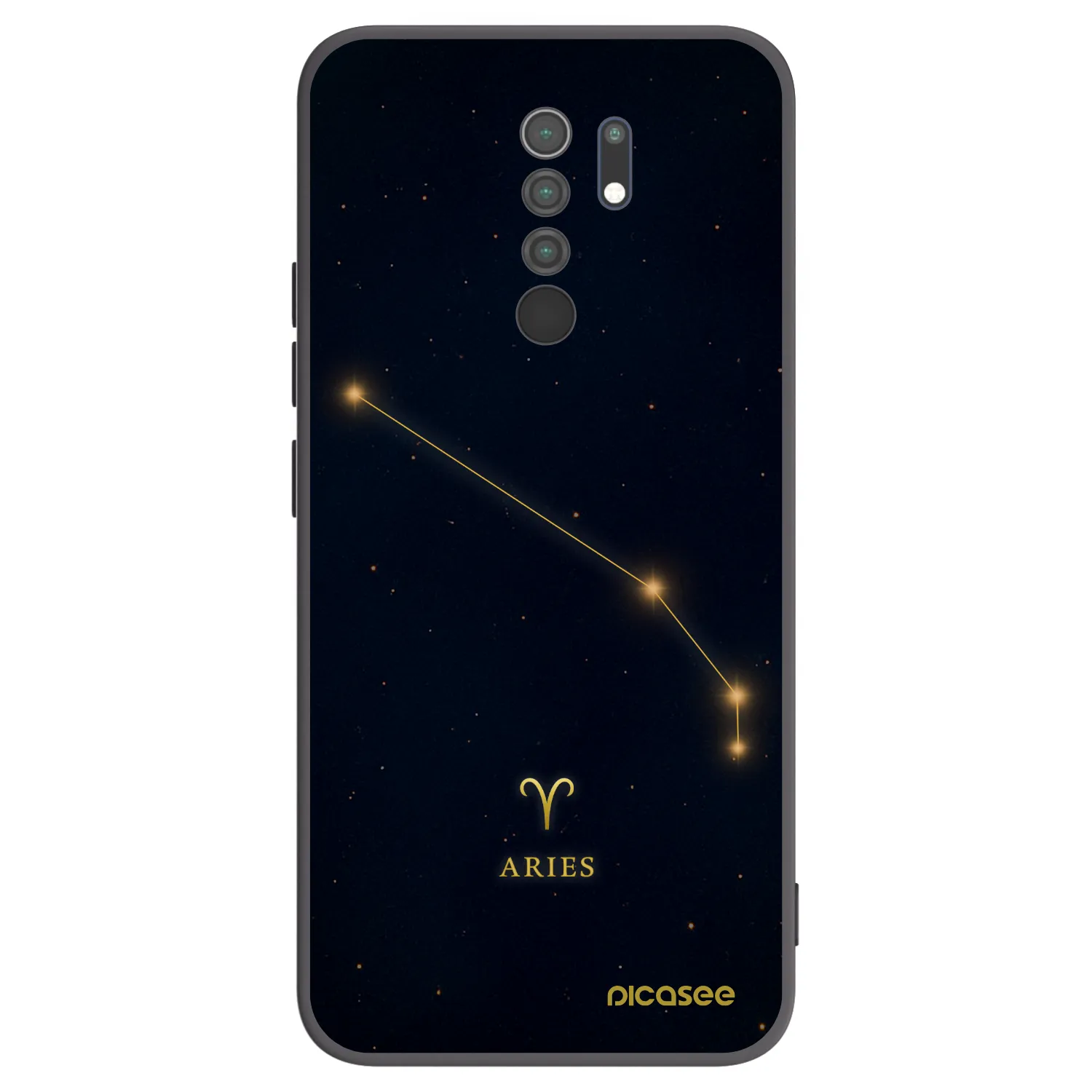 Picasee Xiaomi Redmi 9 Hülle - Schwarzes Silikon - ARIES