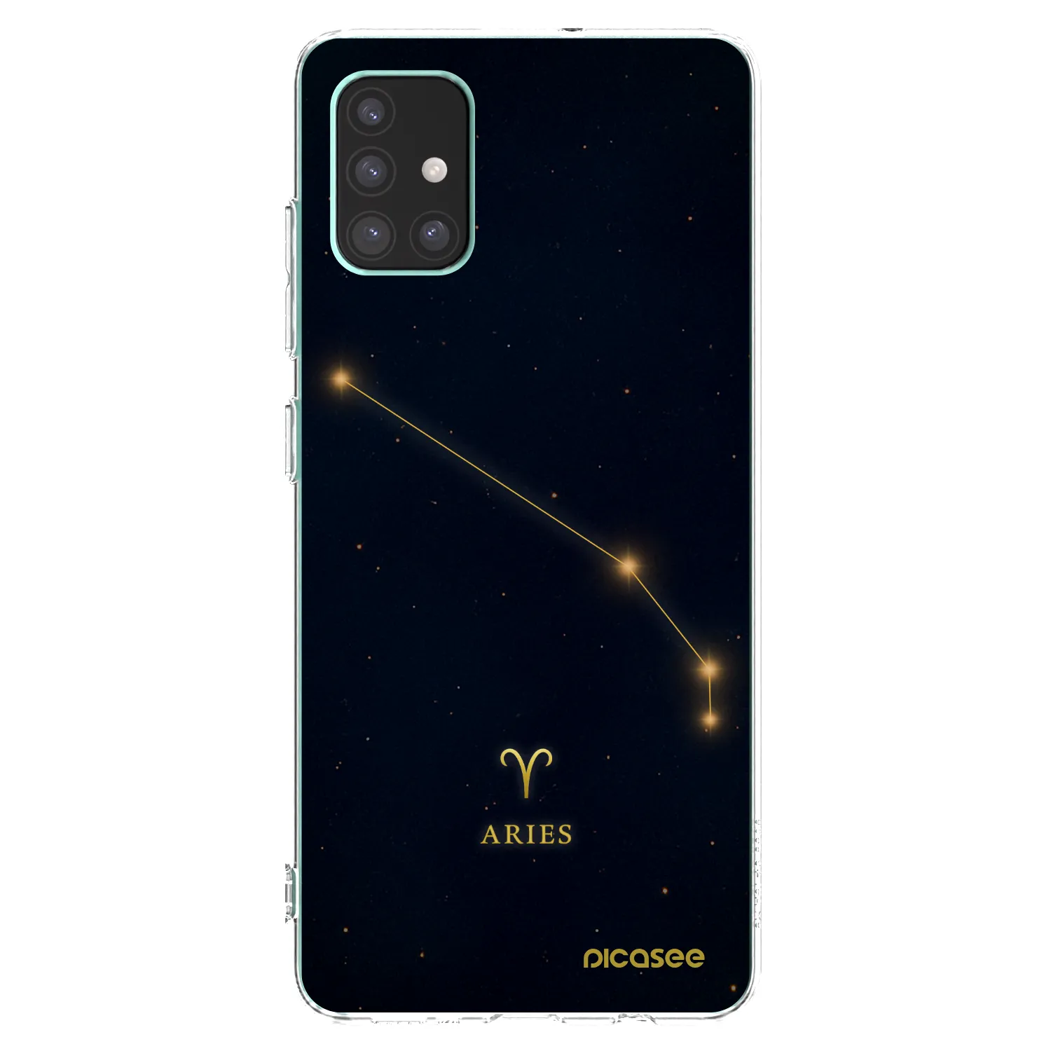 Picasee Samsung Galaxy M51 M515F Hülle - Transparentes Silikon - ARIES