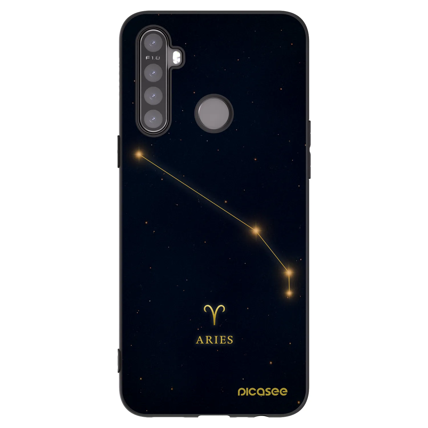 Picasee Realme 6i Hülle - Schwarzes Silikon - ARIES